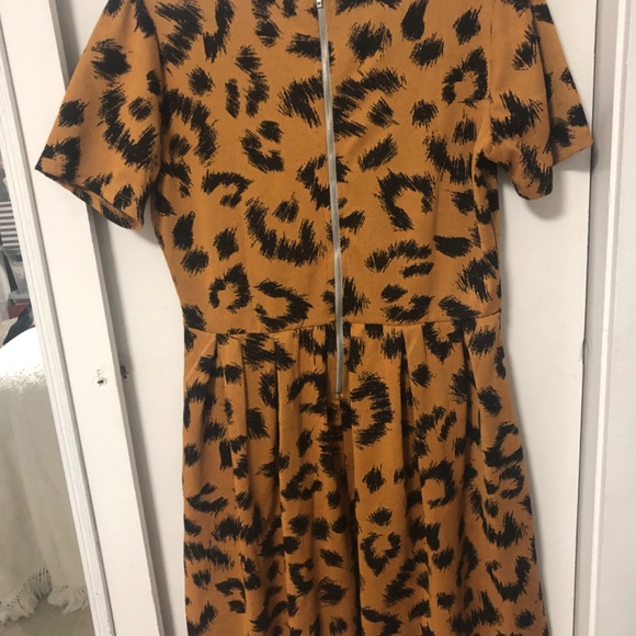 LuLaRoe Gold/Black Amelia Cheetah Dress XL Dress - Picture 2 of 2